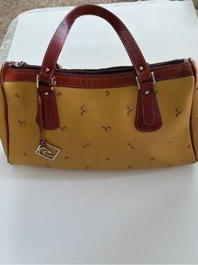 Vintage Petusco Equestrian Satchel with high quality brown leather trim. Spain.
